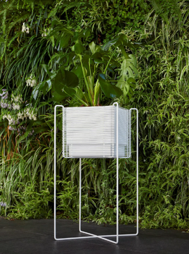 ZEN - High square stainless steel plant pot with automatic watering by Hobby Flower - view 3